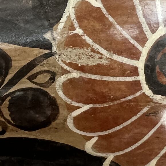 Cat Mexican Tonala Pottery Hand Painted 4" Tall Brown - Picture 13 of 14